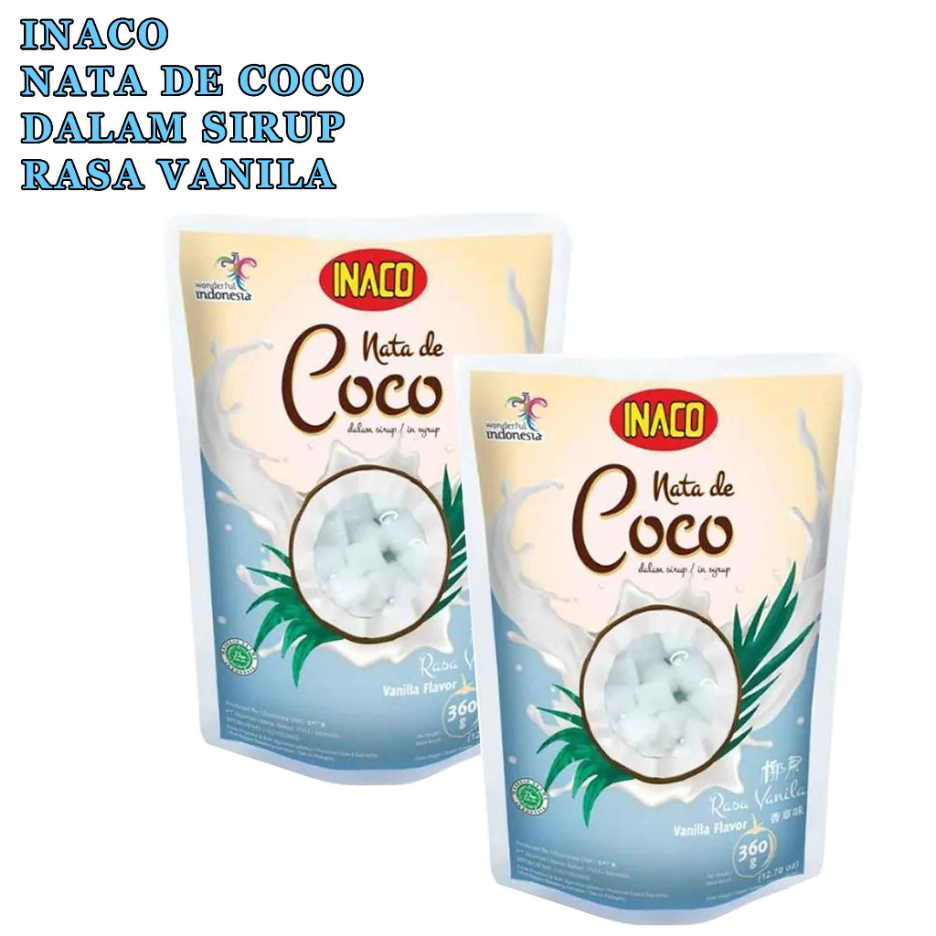 Minuman Coconut Gel * Inaco Nata De Coco * Minuman Rasa Vanilla Flavor * 360gr