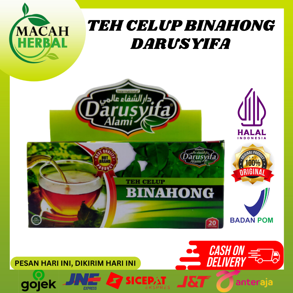 

MACAH HERBAL - TEH CELUP BINAHONG DARUSYIFA TEH CELUP HERBAL ISI 20 PCS