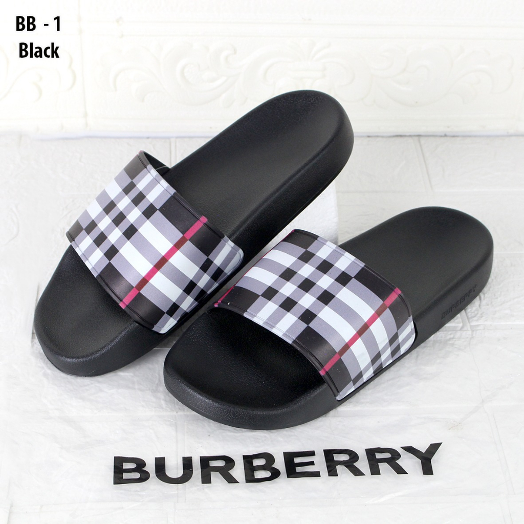 SANDAL B VINTAGE CHECK PRINT SLIDES BB-1