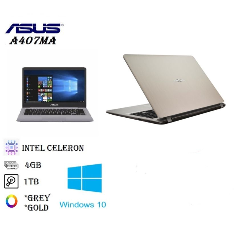 LAPTOP ASUS A407MA A407 N4000/4GB/512GB SSD/14 INCH/FINGRPRINT WIN10