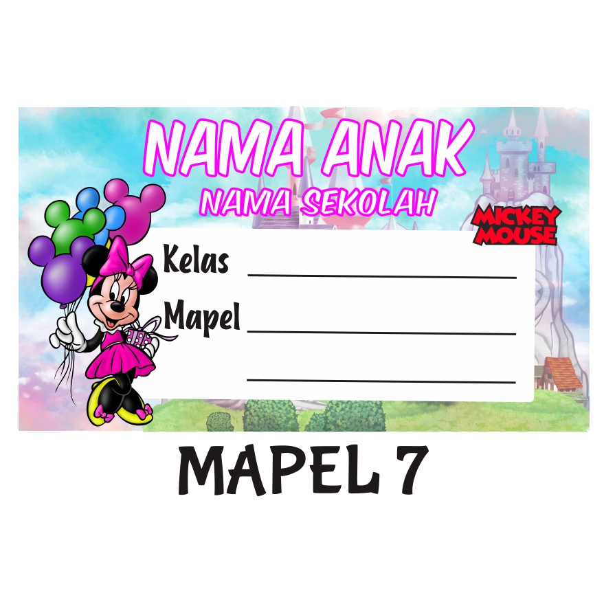 

Sticker Mapel Dengan Berbagai Karakter Isi 20 - Buku Pelajaran Sekolah - Sticker Mata Pelajaran Micky Mouse