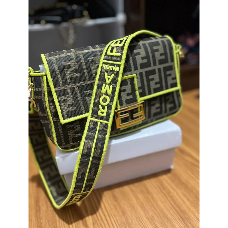 tas fendi fendoy baguette tas f tas sling bag wanita kanvas jacpot