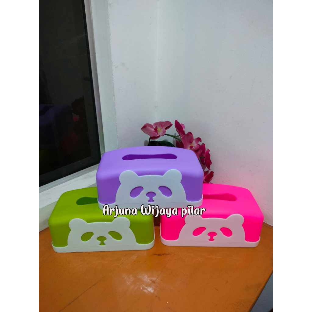 Kotak tissue  LARGE / tempat tisu segi plastik Panda