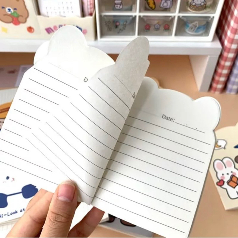 ( KKM ) Buku Tulis Mini Notebook A6 Mini Motif Lucu Bertelinga