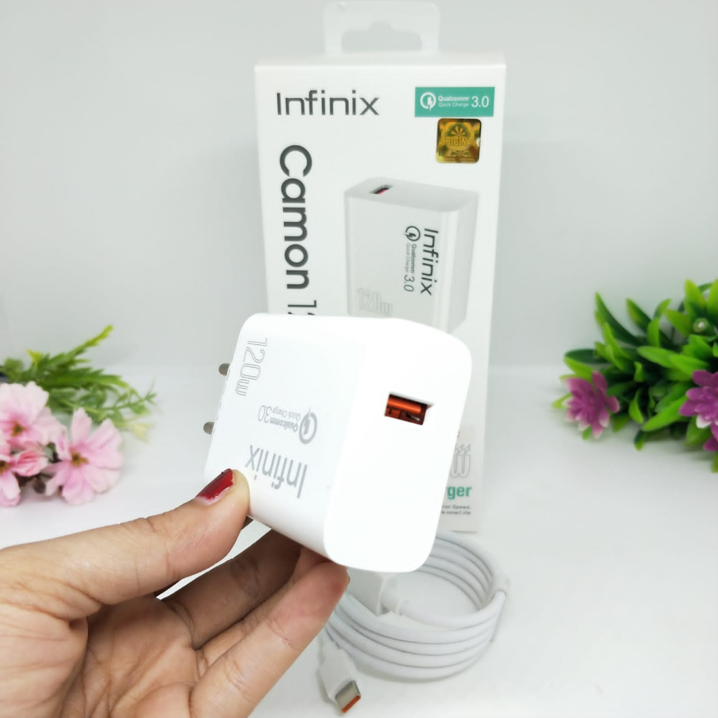 CHARGER INFINIX CAMON 12 PRO 120W Ori 100% fast charging SMART CHARGING casan berkualitas tinggi FOR ALL SMARTPHONE PROMO SEN