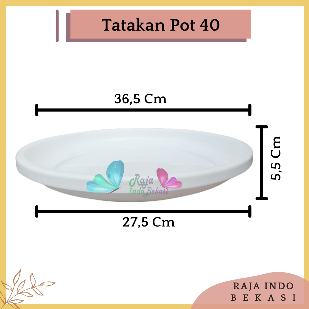 Tatakan Pot 40 Putih Tatakan Pot Bunga Plastik Tatakan Pot 40-60 Plastik Putih Bp Gl Gbl Bp Nkt Untuk Pot 40CM Alas Pot Bunga 40 45 Cm Putih