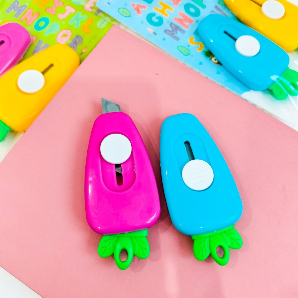 CUTTER MINI WORTEL SAYURAN (1 SET ISI 2 PCS) LUCU PISAU KECIL SIMPLE LUCU IMUT KADO UNIK TERMURAH COD