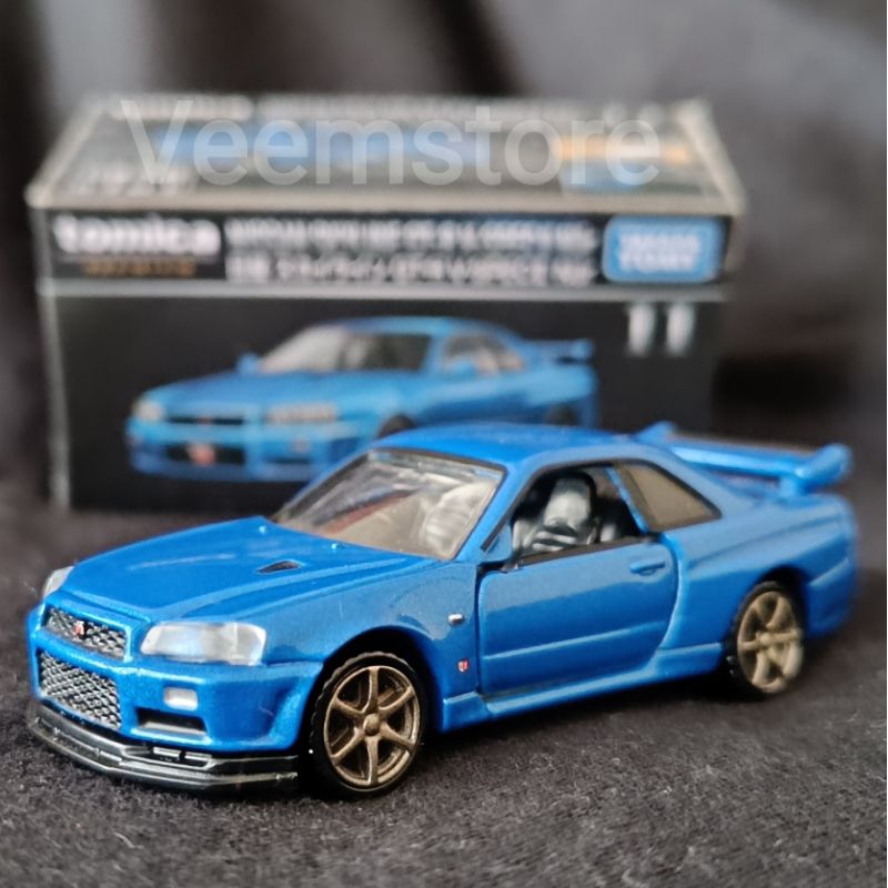 Die Cast 1:64 Nissan Skyline GTR R34 Vspec II Nur [Tomica ] Open Doors