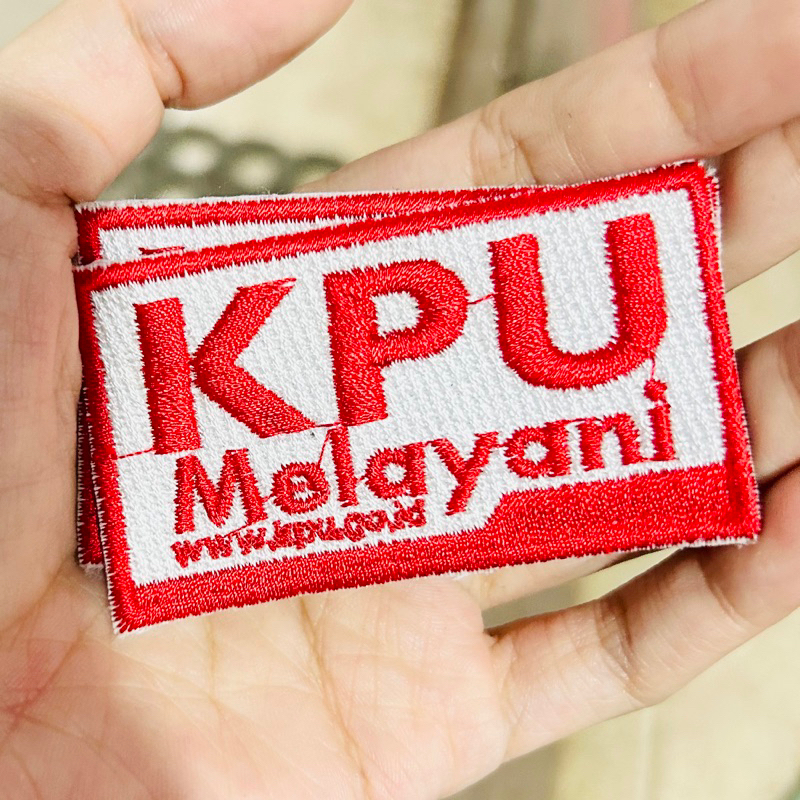 LOGO KPU MELAYANI / LOGO BORDIR KOMPUTER / Emblem Logo Patch Bordir