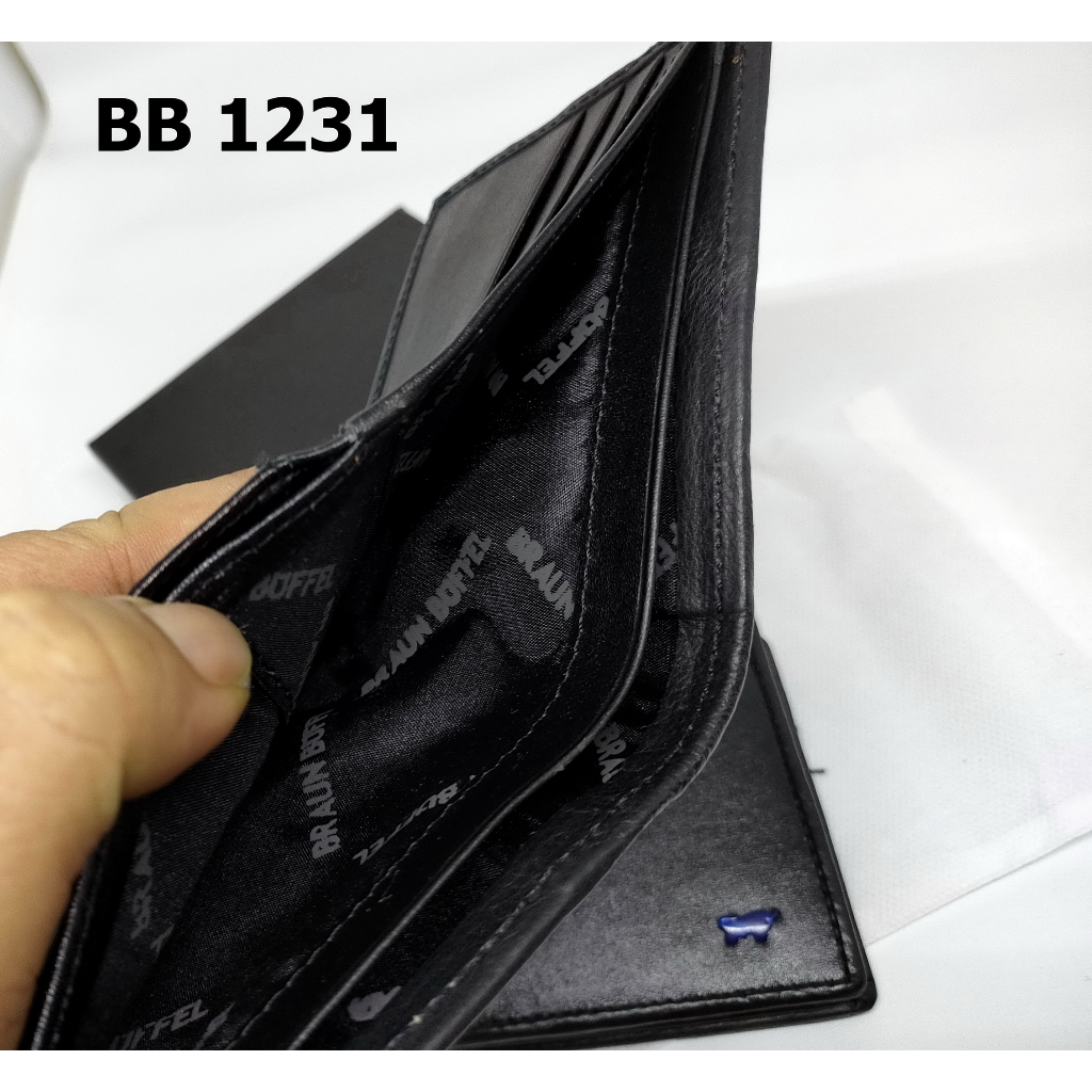 Dompet Pria Kulit Braun Buffel BB 1231 Bifold Black