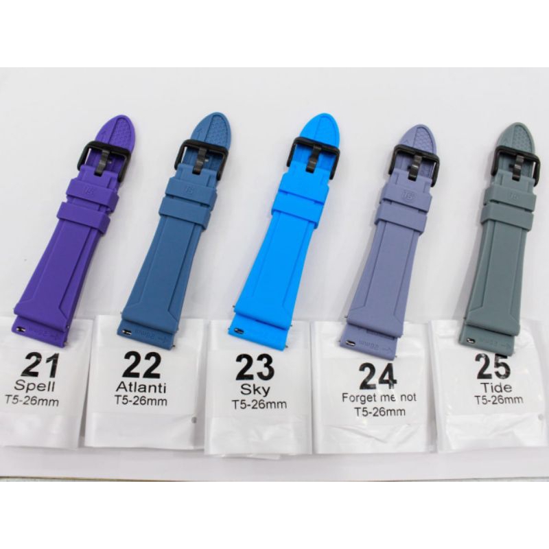 Tali Karet Silikon T5 Original Ukuran 26 mm Quik Release, Strap Rubber Silikon T5 Asli Quik Release