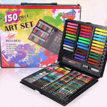 

150Pcs ART SET Pensil Warna Crayon Gambar Coloring Drawing Krayon Prakarya Seni Melukis Isi Color Pencil Kids Warna Warni Draw Menggambar Mewarnai Anak Banyak Colour Kesenian Berkualitas Lengkap Good Quality Lukisan Crayons Best Toko Tri Tunggal Malang