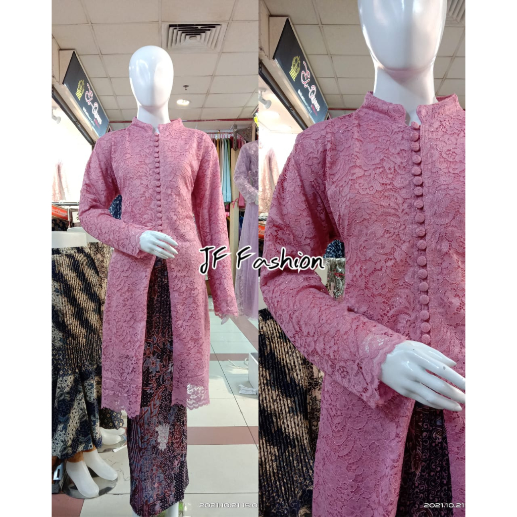 SC=Setelan Kebaya Tunik Brukat Kancing Depan / Kebaya Brukat / Kebaya Modern