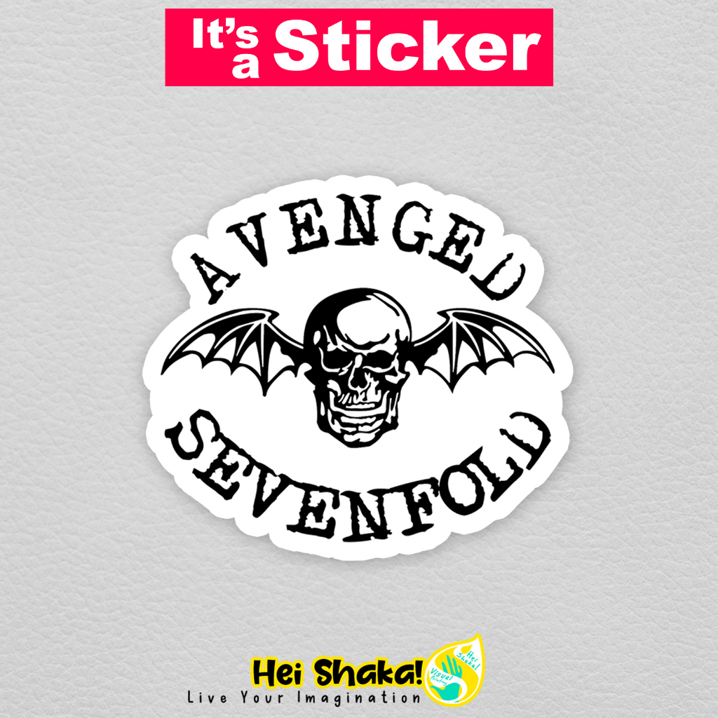 

Stiker Avenged Sevenfold Skull Bat Sticker Musik Band Vinyl Anti Air
