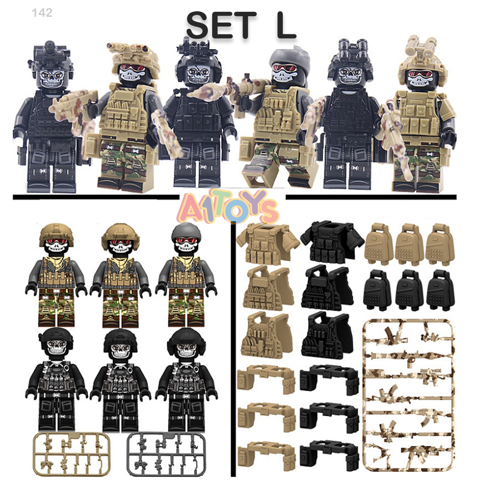 Mainan Tentara army plastik murah miniatur serdadu mainan polisi SWAT mainan perang perangan WW2 min