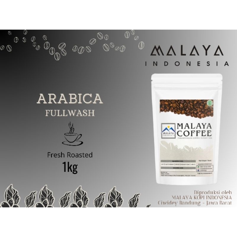 

Kopi Arabika FULLWASH 1Kg Ciwidey MALAYA KOPI / Varian Grind (biji/bubuk)