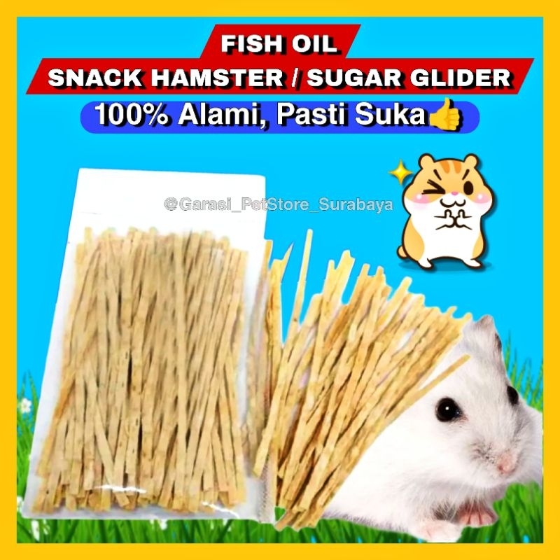 GPSS- FISH OIL Snack Hamster Snack Sugar Glider Makanan Hamster Cemilan Sugar Glider Pakan Hamster Vitamin Hamster Vitamin Sugar Glider