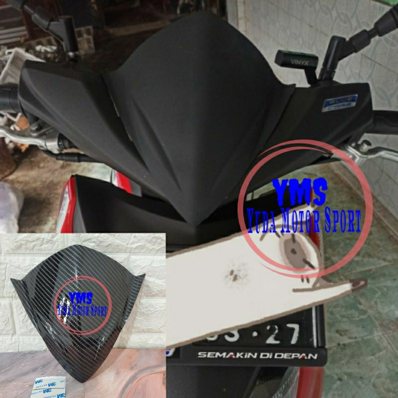 VISOR YAMAHA GEAR 125 CARBON KARBON TERBARU WINDSHIELD YAMAHA GEAR 125 CARBON