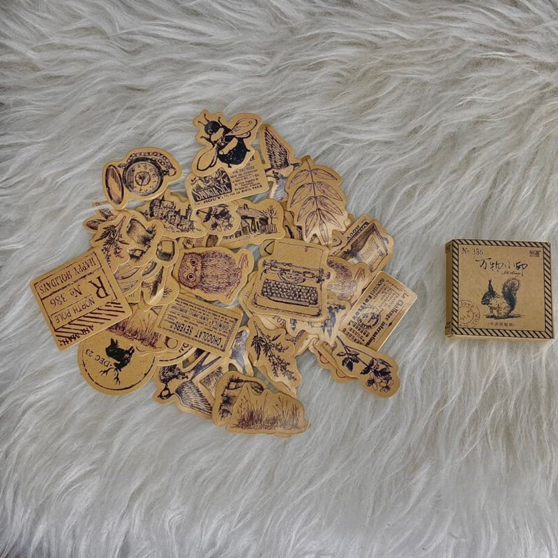

vintage sticker stationary journaling sticker