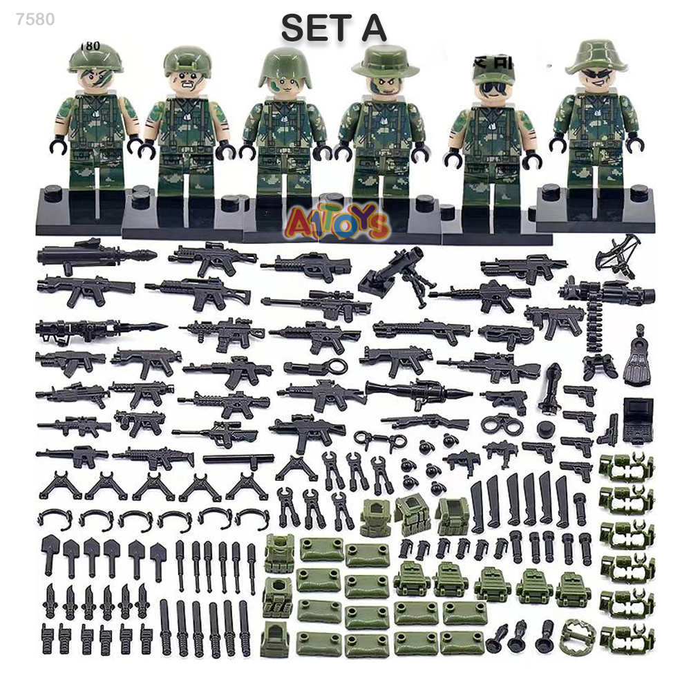 Mainan perang perangan miniatur tentara mainan plastik murah brick polisi brick tentara mura mainan 