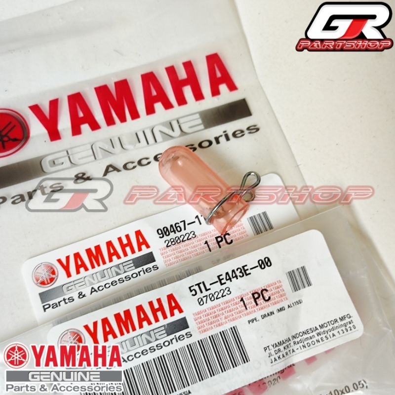 selang buntu + klip box filter mio sporty smile soul fino ori ygp original yamaha pipe drain + clip