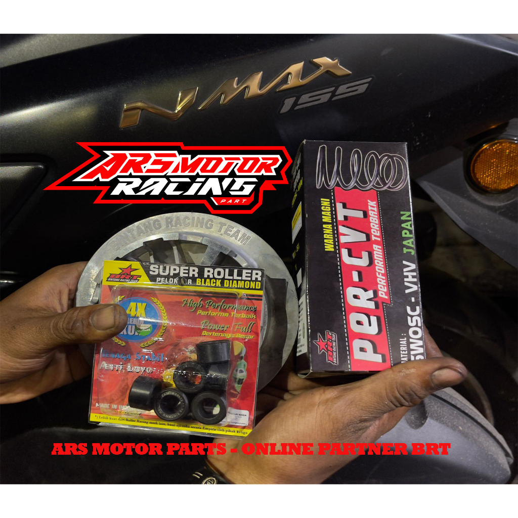 PAKET KIRIAN PULLEY PULLY CVT BRT NMAX AEROX LEXI - BELT VANBELT ROLLER PER CVT PULLEY NINJA BALL BR