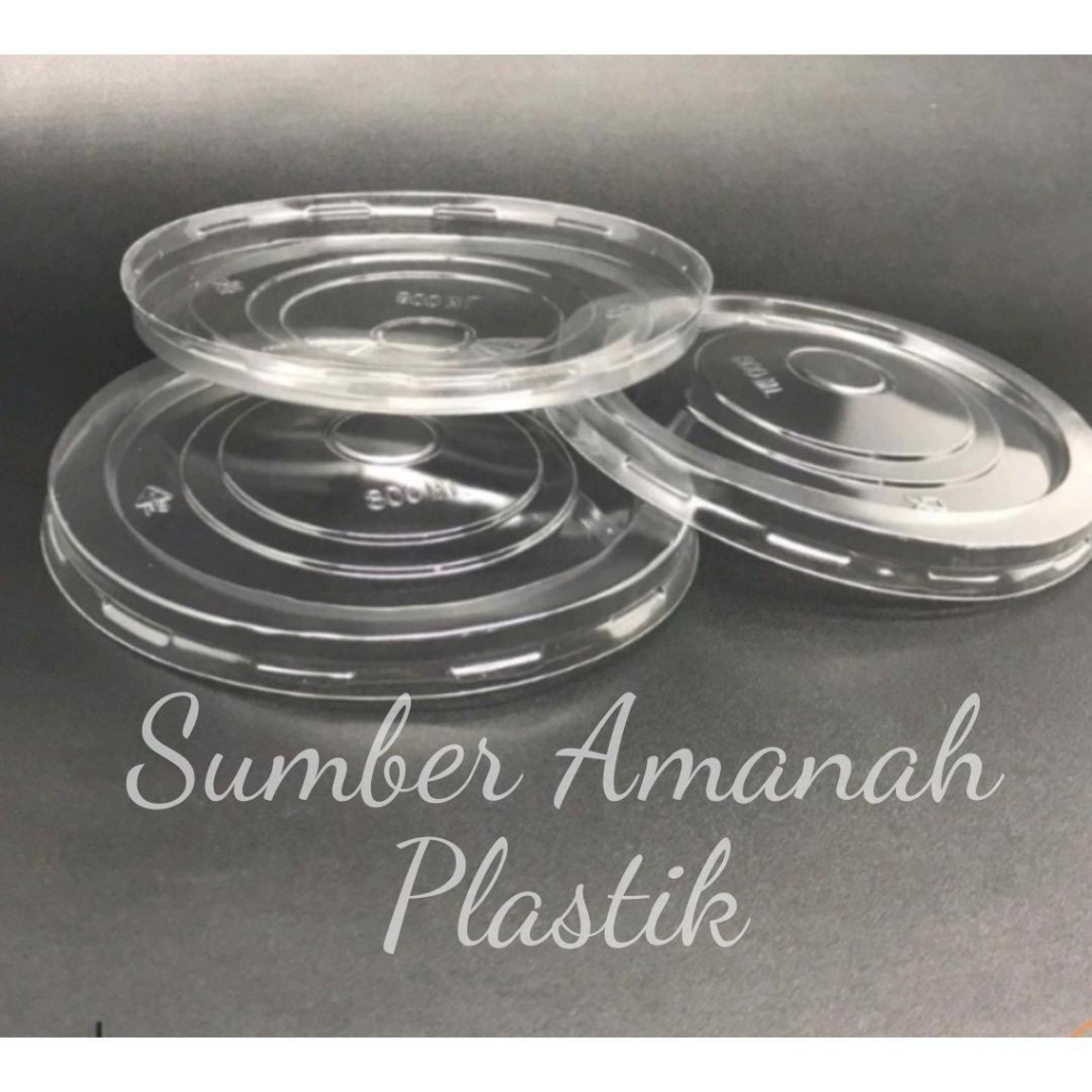 TUTUP GELAS PLASTIK OZ DATAR BENING FLAT LID U CUP 100Z 120Z 140Z 16OZ 18Oz 22Oz