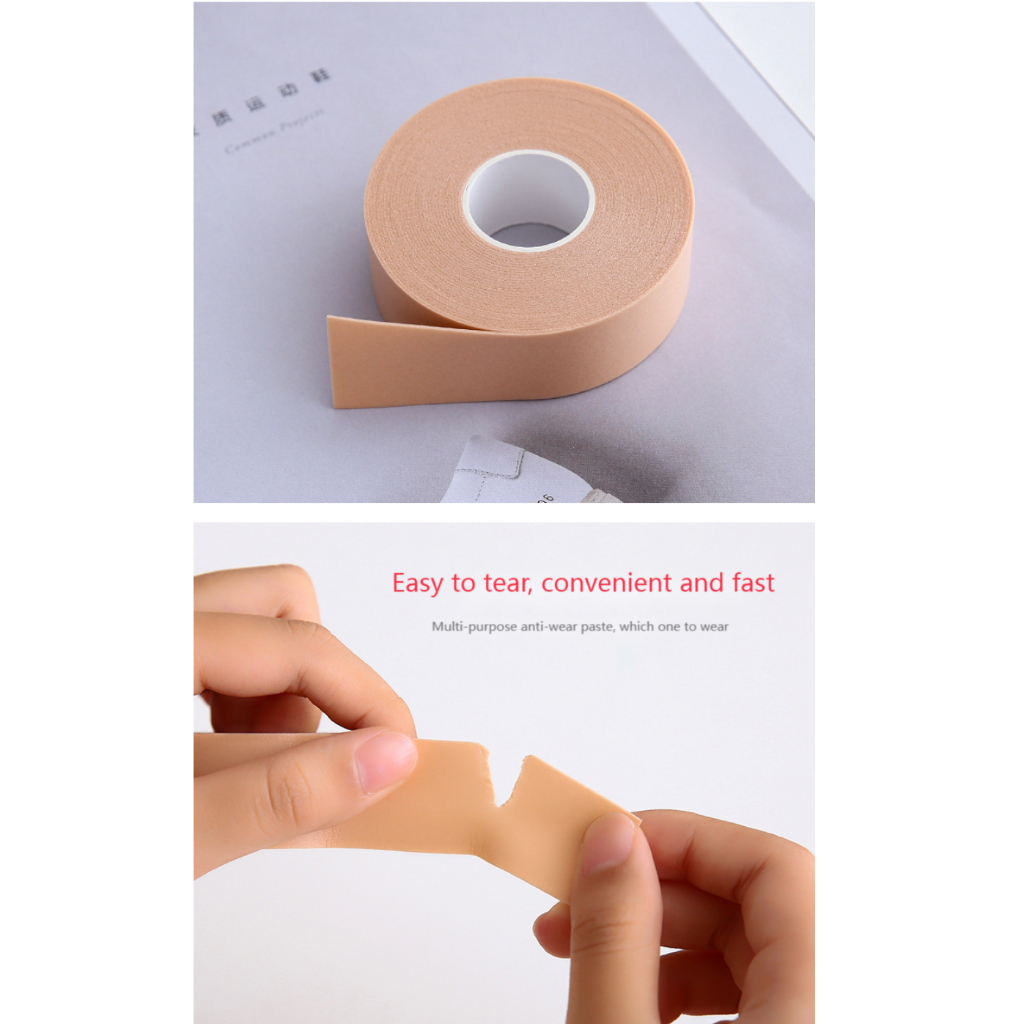 1 Roll Plester Kaki Anti Lecet Pelindung Tumit Kaki Bahan PE Anti Air Elastis Nyaman di Kulit Panjang 5 Meter Sepatu Heels Protection Tape Absorb Pain Relief