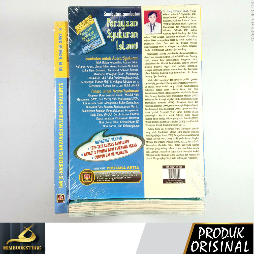 Buku - Sambutan-sambutan Perayaan Syukuran Islami - H. Aang Ridwan, M.Ag. - Penerbit Pustaka Setia - Mimbookstore