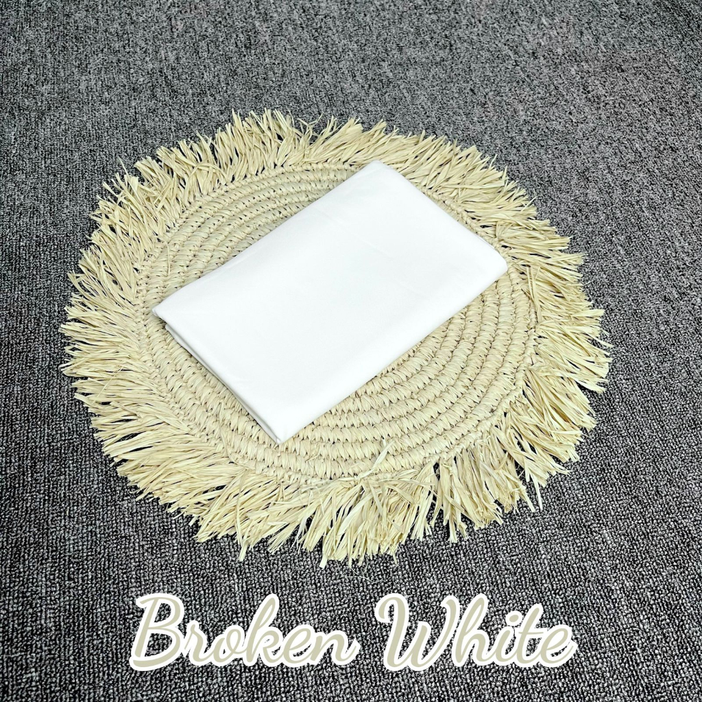 Pashmina Kaos Jersey II Hijab Jersey II Pashmina Mleyot Flowly-BROKEN WHITE