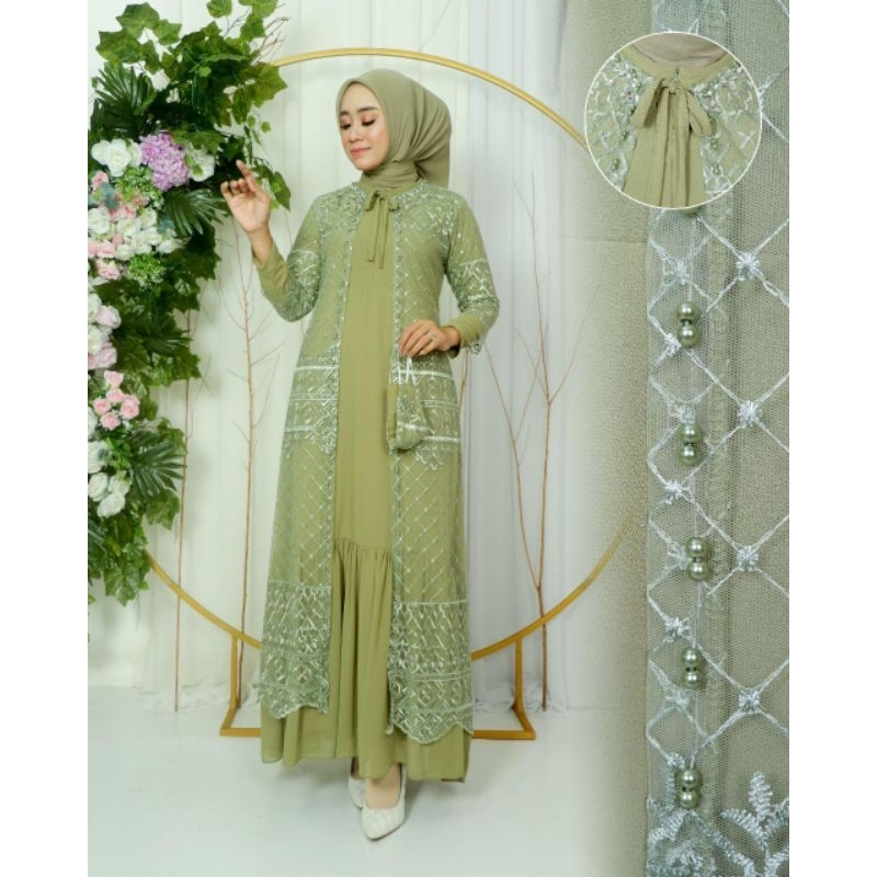 Kebaya Gamis Sabyan// Kebaya Gamis Pesta Mewah// Kebaya Modern// Kebaya OOTD Hijab
