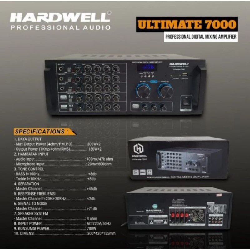 Power Amplifier/amplifier Karaoke Hardwell ULTIMATE 7000 original