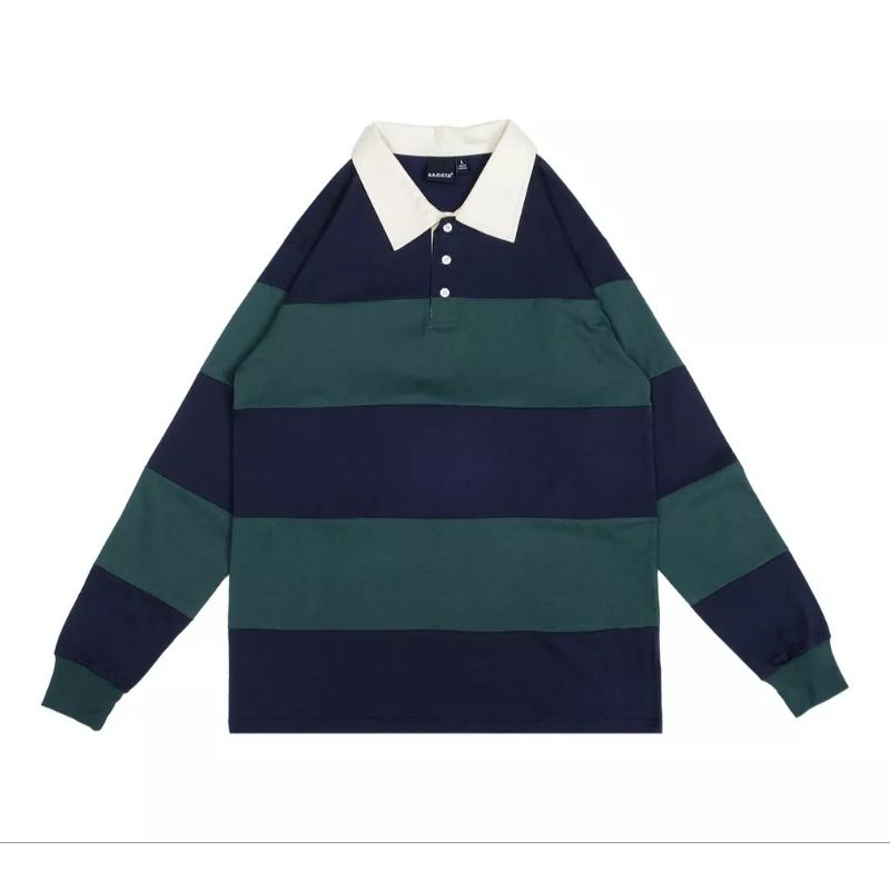 RnA Vintage Rughby Polo Shirt - Navy Green (GRAND OPENING)