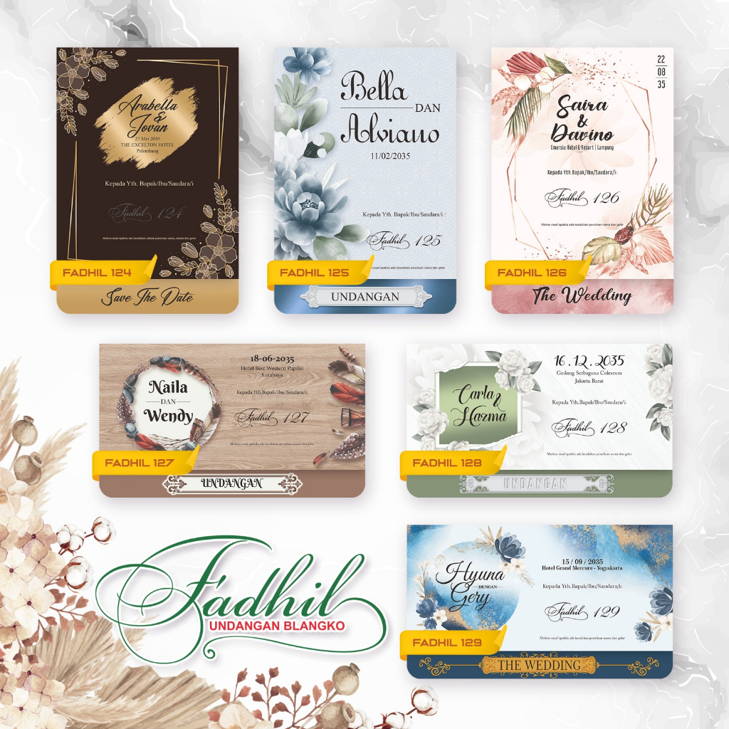 BLANGKO UNDANGAN NIKAH - BLANKO UNDANGAN KOSONGAN FADHIL 125