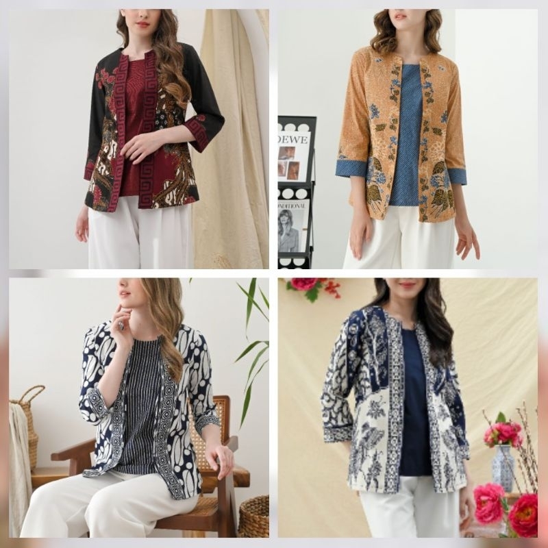 Batik Wanita Lengan Panjang/Atasan Batik Blouse