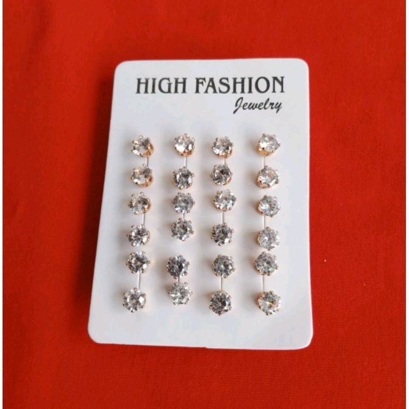 PERHIASAN ANTING GIWANG PERMATA 1 ASLI TITANIUM ANTI KARAT