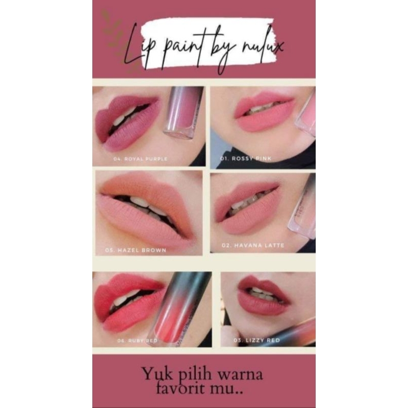 LIP PAINT MURAH READY ALL PRODUK//BEST SELLER//NU LUX LIP PAINT NU AMOOREA