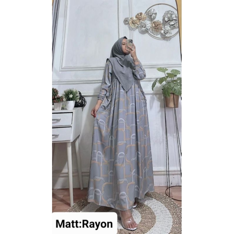 BAJU GAMIS RAYON SET HIJAB