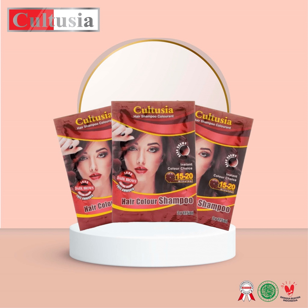 Cultusia Hair Shampoo Colourant Dark Brown (Sachet)