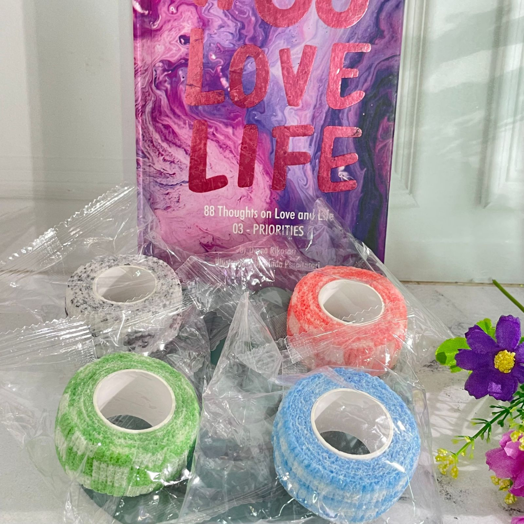 Finger Protector Tape Writing Satuan (1 pcs) ready 4 Warna Harga Murah / Tape Pelindung Jari Imut Lucu 1 pcs Roll bisa Grosir dan COD Best Quality