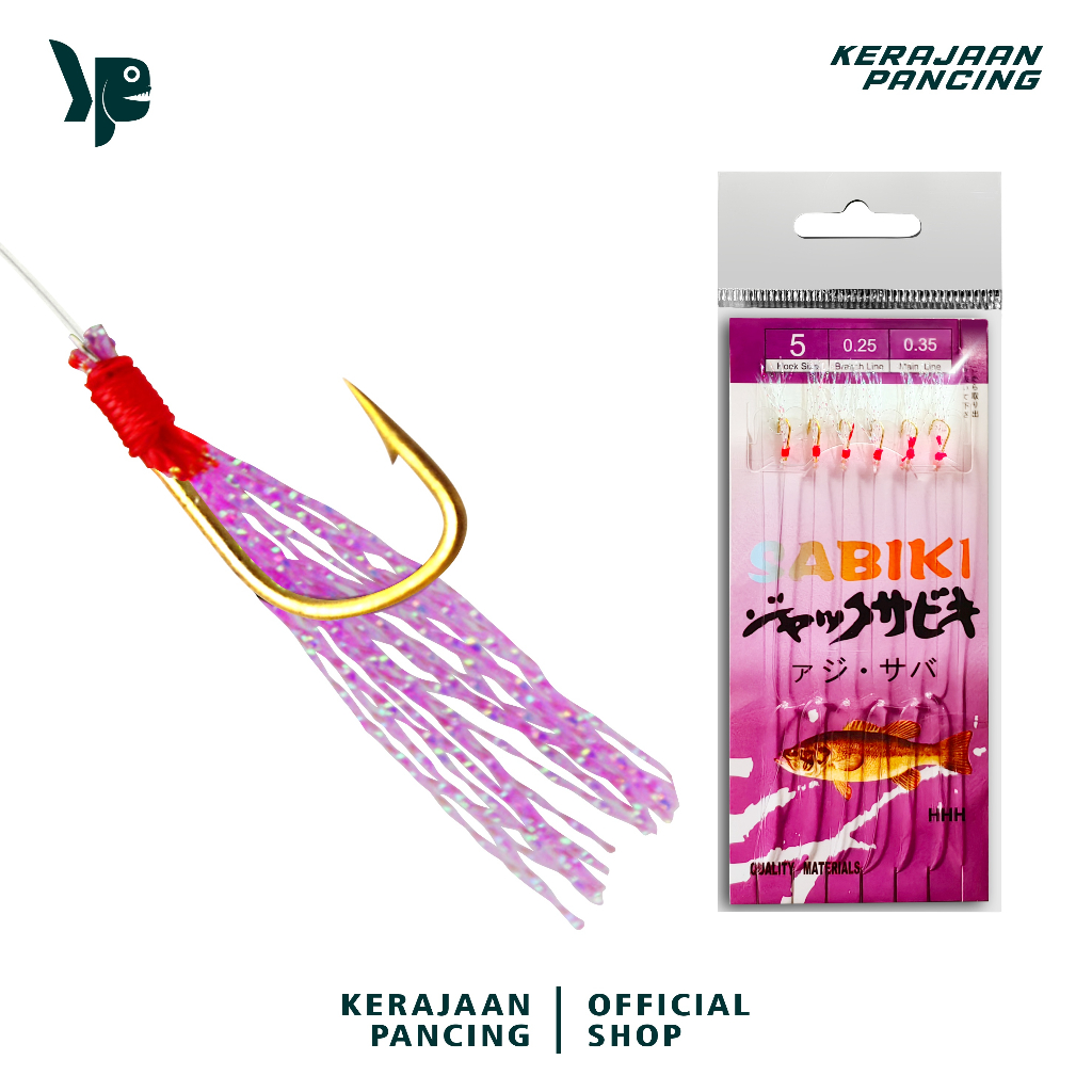 Kerajaan Pancing - Kotrekan Kail Umpan Pancing Sabiki Kail Umpan Gantung Sutra Perak Kail Jig Benang