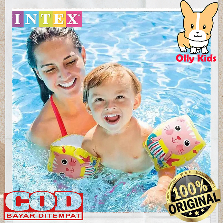 OLLYKIDS Ban Lengan Anak Balita Intex 56665 Gambar Kitten Pengaman Anak Berenang Pelampung Tangan
