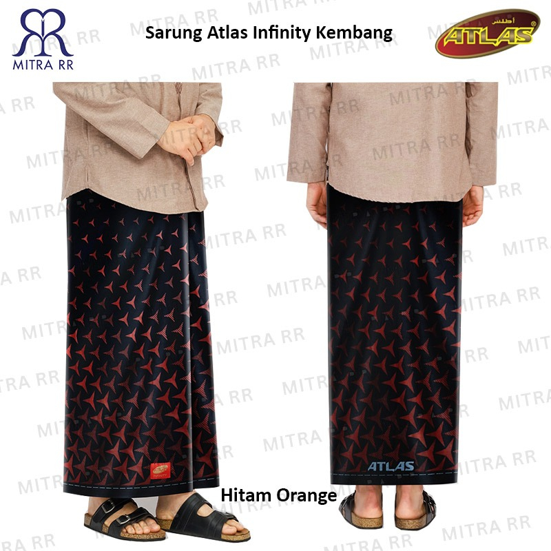 Sarung Atlas Infinity Kembang Hitam