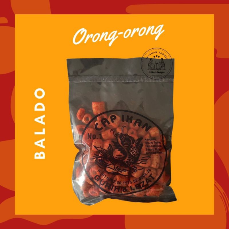 

[85GR & 250GR] KERUPUK ORONG-ORONG BALADO | KERUPUK CAP IKAN | KERUPUK JADOEL NOSTALGIA JAJANAN SD