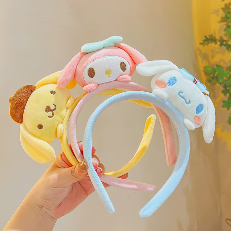 OSM JKT F5893 Bandana Kuromi Melody Cinnamoroll Purin / Bando Boneka Karakter Sanrio / Head Band Dewasa Anak Aksesoris Rambut