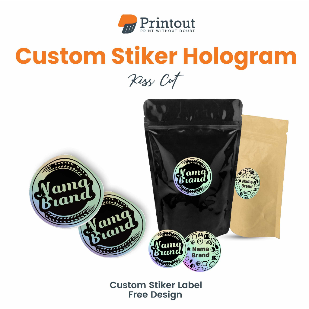

PRINTOUT CETAK STIKER LABEL HOLOGRAM BULAT MURAH STIKER SEGEL KEMASAN MAKANAN MINUMAN BUNGA FLORIST ( Satuan )