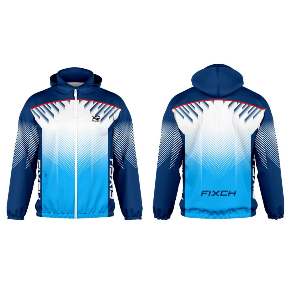 Jacket olahraga fixch fullprinting terbaru anti air / waterproof double puring bahan prisma AB46 SPORT