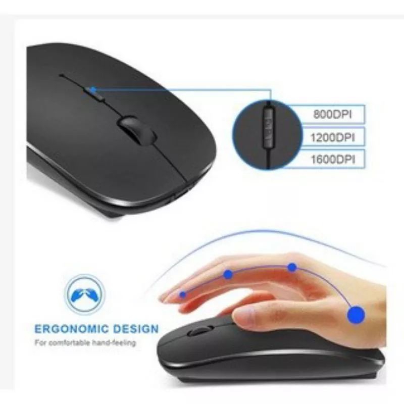 MOUSE WIRELESS XIAOMI MI SILENT KLIK RECHARGEABLE 2.4 GHZ 1600DPI