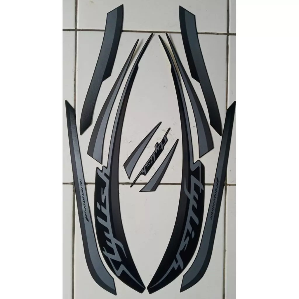 stiker striping honda scoopy stylish 2019 hitam lis body original