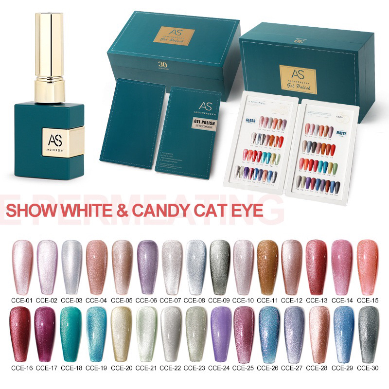 AS CCE SET ISI 30 WARNA KUTEK GEL POLISH CAT EYE SERIES NAIL GEL